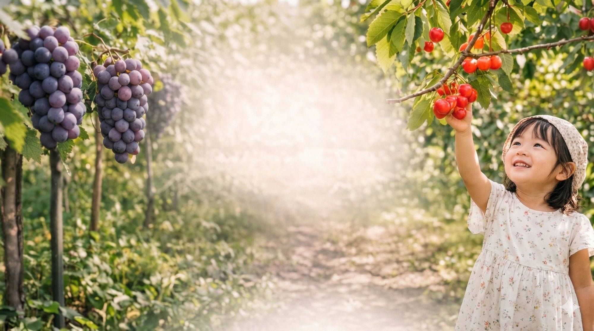 まるなか園 果樹園の風景